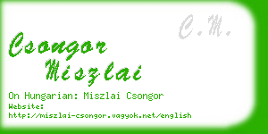 csongor miszlai business card